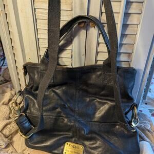 Fossil Long Live Vintage 1954 leather foldover cargo bag